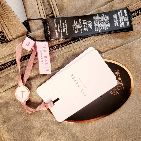 NWT Ted Baker Pointelle Deep V Plunge One Piece Swimsuit Khaki Green 8 - Picture 8 of 12